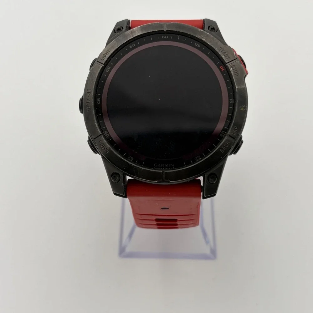 Garmin FENIX 7 Solar 51mm GPS Smartwatch - Black Red Band
